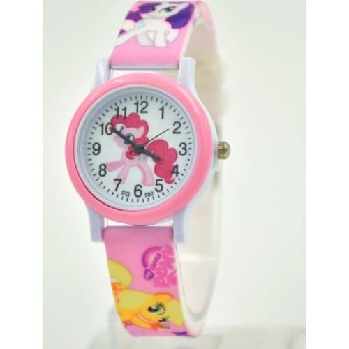 2021 new pony print silica gel band children watch girls cute cartoon quartz children often watch wrist watch