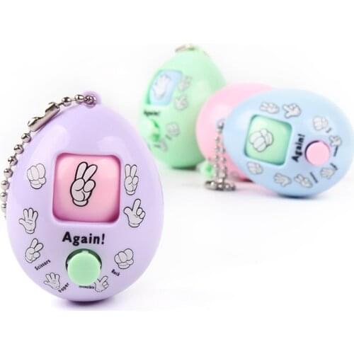 New Family Mora Games Keychain Rock Paper Scissors Play Toy Key Chain Round Egg Guessing Toy Key Ring Mora Games Car Bag Pendant