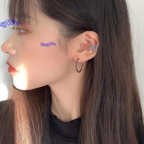 New Fashion Vintage Metal Hollow Butterfly Ear Clips For Women Girls Cute No Piercing Fake Cartilage Ear Jewelry