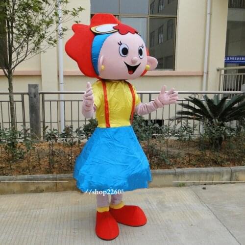 New Adult Party Mascot Costume Christmas Fancy Dress Halloween Girl Mascot Costume Girls Kids Cartoon Costumes Free Shipping