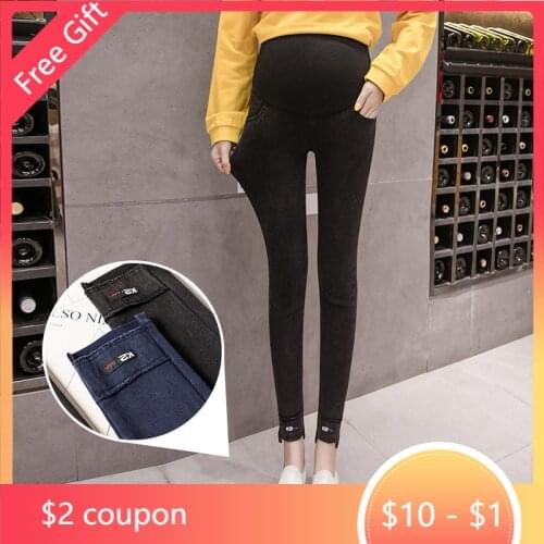 Skinny Jeans For Pregnant Women Clothes Maternity Jeans Stretch Pants Spring Summer Pregnant Clothing Denim Gravidas Jeans New