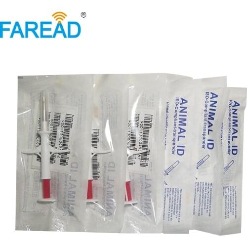 X20pcs 2.12x12mm FDX-B Animal microchip Transponder Syringe for pet usage implantable microchip 134.2khz LF frequency