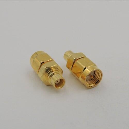 50pcs Gold RF coaxial coax adadpter SMA male to MCX female connector