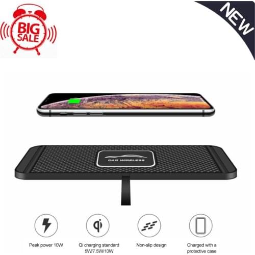 Wireless Car Charger Wireless Charging Pad in Car for iPhone 12 Huawei Samsung Xiaomi USB Charger for Auto 10W Power