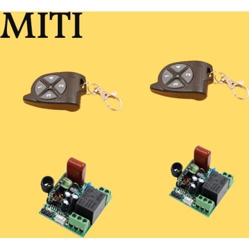 Wireless Mini Switch Relay Receiver Remote Controllers AC220V 10A Remote Control Switch For Light switch With Black Transmitter