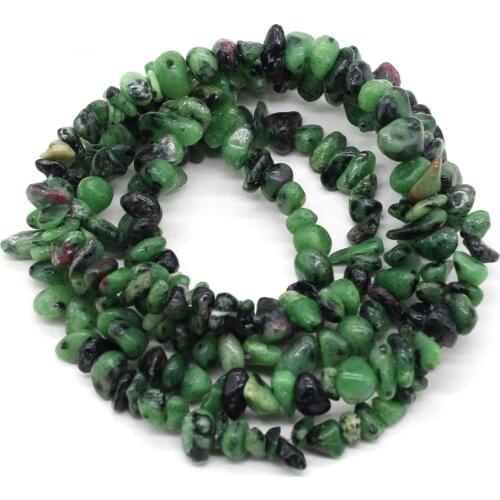 New Natural Stone Epidote Gravel Beaded Irregular Temperament Beads for Jewelry Making DIY Necklace Bracelet Accessories 5-8mm