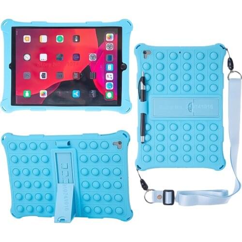 Push Bubble Fidget Toy Case for iPad Air 3 Pro 10.5 Kids Cover For iPad 10.2 inch 2019 2020 8th 7th Gen Case With Shoulder Strap