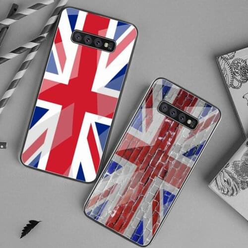 United Kingdom British flag UK Phone Case Tempered Glass For Samsung S20 Plus S7 S8 S9 S10 Plus Note 8 9 10 Plus