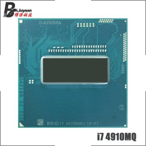 Intel Core i7-4910MQ i7 4910MQ SR1PT 2.9 GHz Quad-Core Eight-Thread CPU Processor 8M 47W Socket G3 / rPGA946B