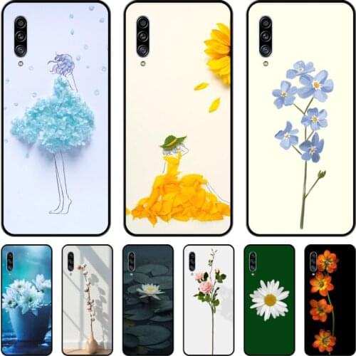Flower pattern Phone Case Hull For Samsung Galaxy M 10 20 21 31 30 60S 31S Black Shell Art Cell Cover TPU