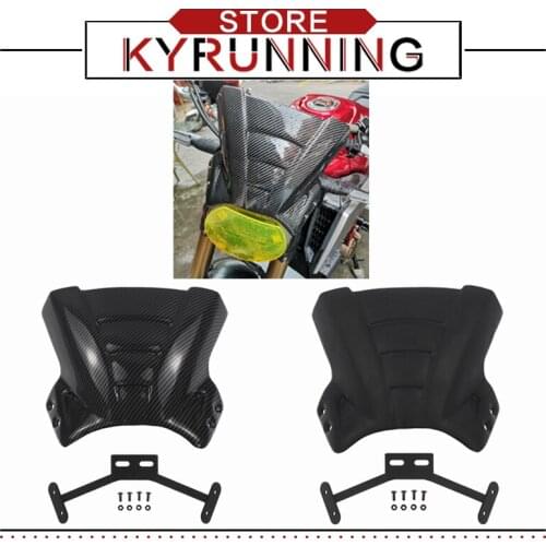 For HONDA CB650R CB 650R cb650 2019 motorcycle accessories carbon fiber small windshield air curtain visor