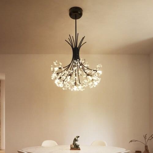 European and American postmodern dandelion crystal creative bar counter bedroom living room dining room Pendant Lights