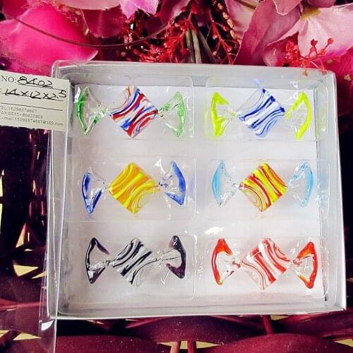 Custom home wedding decoration accessories hand made murano glass candy model ornament security children toy candy gifts sets