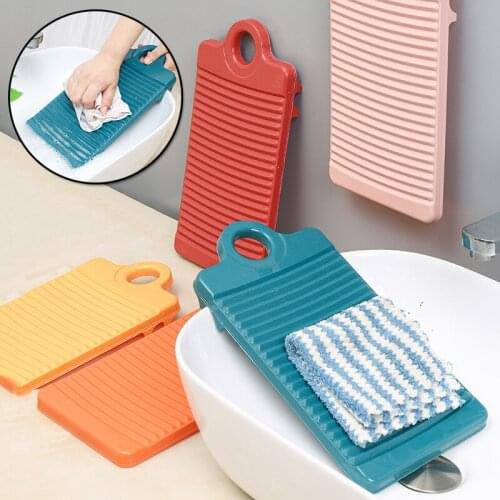 Compact Washboard with Non-Slip Slot Lightweight PP Material Portable Scrubbing Hand Wash Laundry Pad Bathroom Accessory RE