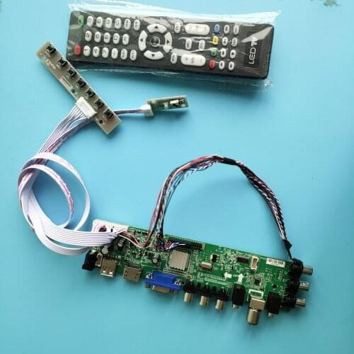 Kit For LP140WH1 TL controller board 1366X768 Signal digital Panel DVB-T2 HDMI AV LED USB VGA TV screen 14" remote
