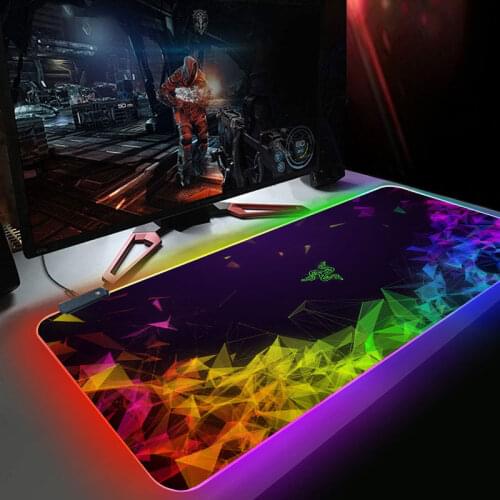 Mouse pad RGB Razer Gaming Accessories Computer Large 900x400 Mousepad Gamer Rubber Carpet With Backlit led laptop desk mat gift