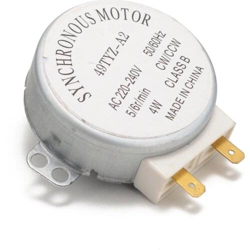 Mayitr Metal Microwave Oven Synchronous Motor 49TYZ-A2 AC 220-240V CW/CCW 4W 4 RPM Synchronous Motor For Microwave Oven