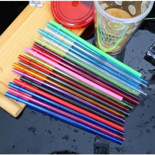 9inch Rainbow Colored Reusable Plastic Replacement Straws AS plastic drinking straws multi color for Mason Jar SN1342