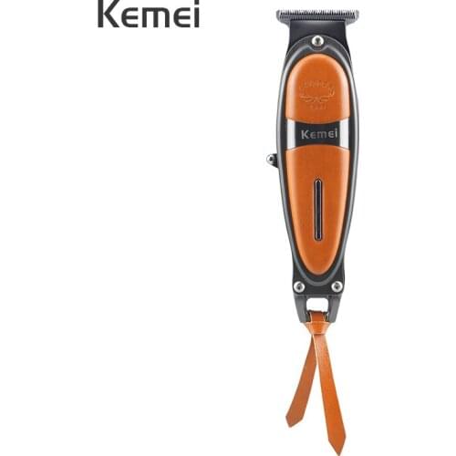 Kemei Professional Electric Hair Clipper T-shaped Blade for Men Rechargeable Salon Barber Hair Trimmer Cutting Machine 100-240V