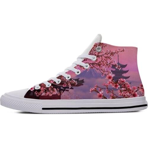 SAKURA CHERRY BLOSSOM floral Hot Aesthetic Vogue Funny Cloth Shoes High Top Lightweight Breathable 3D Print Men women Sneakers
