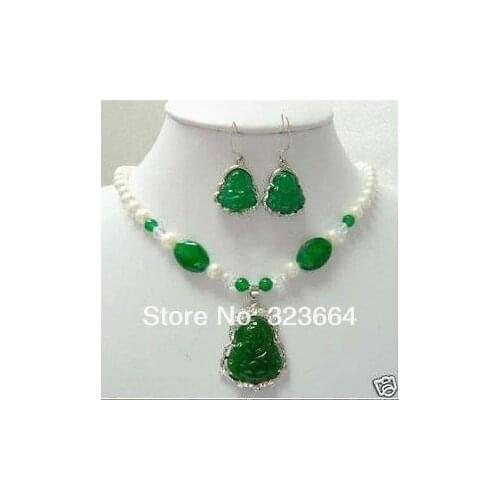 New Pearl &AA BUDDHA AMULET Pendant Earring