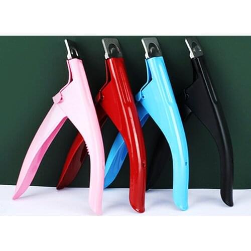 Professional Nail Art Clipper Special Type U Word False Tips Edge Cutters Manicure Colorful Stainless Steel Nail Art Tools