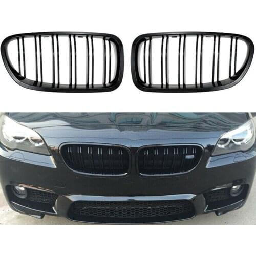 Grill Grille Gloss Black Kidney Sport for BMW F10 F18 F02 F11 M5 10-15 Dual Slat