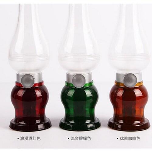 Retro Vintage Blowing USB LED Kerosene Desk Lamp Light Night Brightness Adjustable Reading Room Bedroom Home Decor Gift New