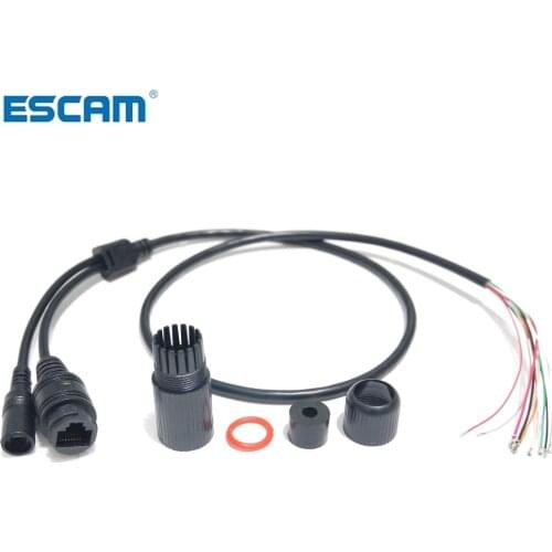 ESCAM CCTV POE IP network Camera PCB Module video power cable, 65cm long, RJ45 female connectors with Terminlas,waterproof cable