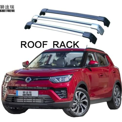 SHITURUI 2Pcs Roof bars For ssangyong Tivoli 2015-2020 Aluminum Alloy Side Bars Cross Rails Roof Rack Luggage