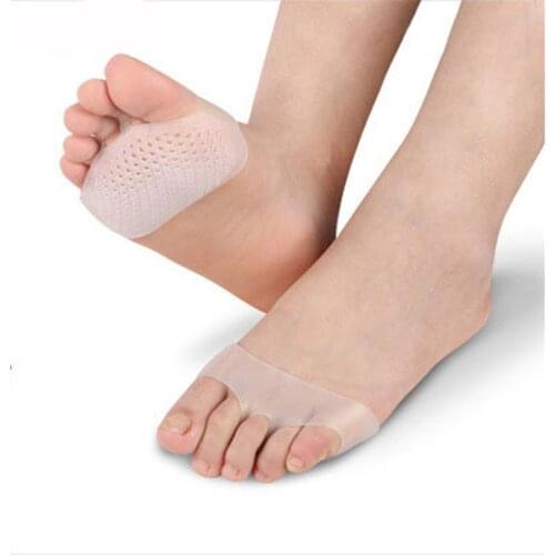 1Pair Silicone Soft Pads High Heel Shoes Slip Resistant Protect Pain Relief Foot Care Forefoot Half Yard Invisible Gel Inserts