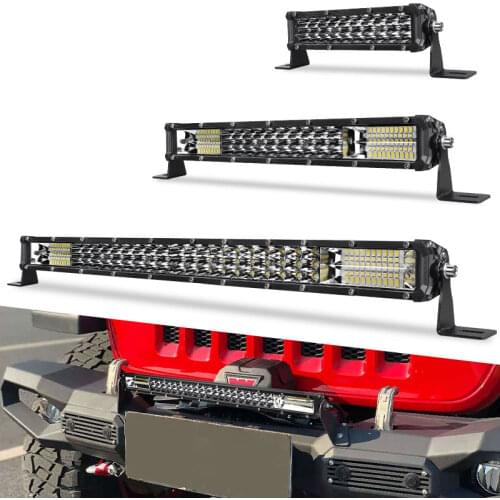Slim Led Light Bar 7" 13" 20" inch Tri-row Spot Combo Beam led bar 4X4 For Truck ATV SUV Off Road LED Work Light Lamp 12V 24V
