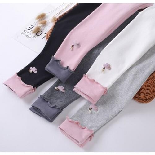 Spring And Autumn Girls Leggings Girls' Cotton Princess All-match Basic Outer Wear Pants Trousers Childrens Clothing 3-8 Years