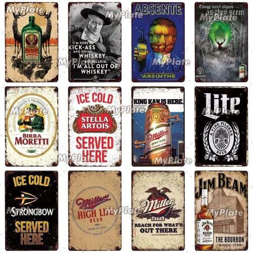 Whiskey Vintage Metal Sign Tin Sign Vintage Decoration Man Cave Plaque Home Wall Decor Bar Sign Home Decor Poster