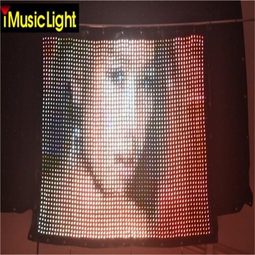 Free shipping P3 2M*3M Curtain LED Display Motion LED Video Curtain Drape With LED Vision Curtain PC Controller with Flight Case
