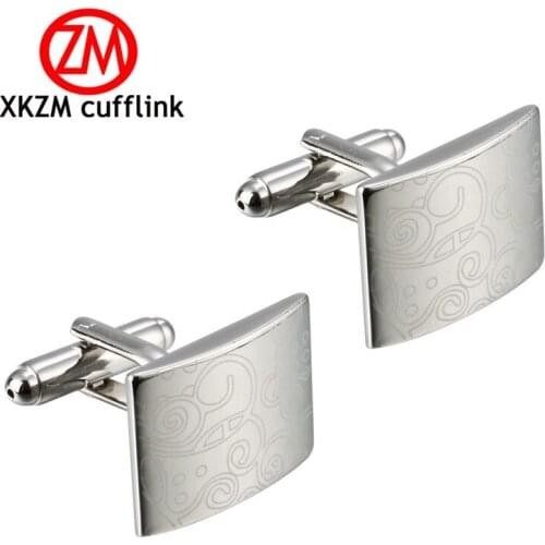 Fashion Luxury shirt laser flower square cufflink for mens Brand cuff buttons cuff links High Quality abotoaduras Jewelry