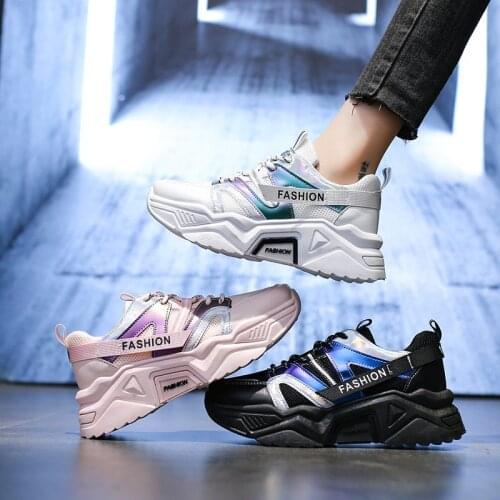 New Thick Bottom Women Breathable Mesh Shoes Fashion Platform High Quality Girls Sneakers Zapatos De Mujer Tenis Zapatillas