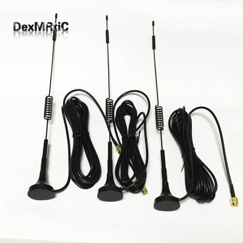 100pc 433Mhz wireless module antenna 10dbi high gain sucker aerial 3M cable SMA male connector #2 wholesale price