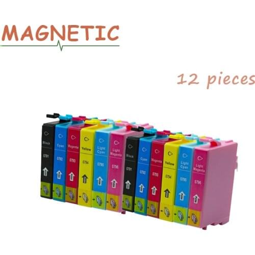 T0791 12pcs compatible Ink Cartridge For Epson Stylus Photo PX660 P50 PX650 PX700W PX710W PX720WD 1500 1400 1410 Printer inkjet