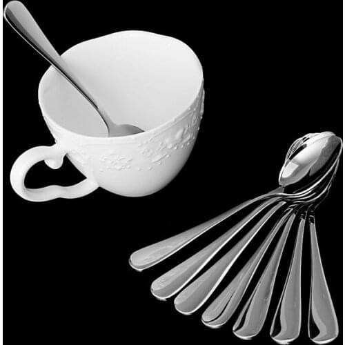 8 Pcs Demitasse Espresso Stainless Steel Spoon Tea Coffee Soup Rice New