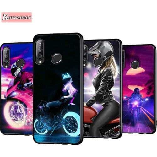 Hot City Street Motorcycle Anti-Fall Phone Case for Huawei P30 P20 P40 Lite E Pro P Smart Z Plus 2019 P10 P9 Lite Back Cover