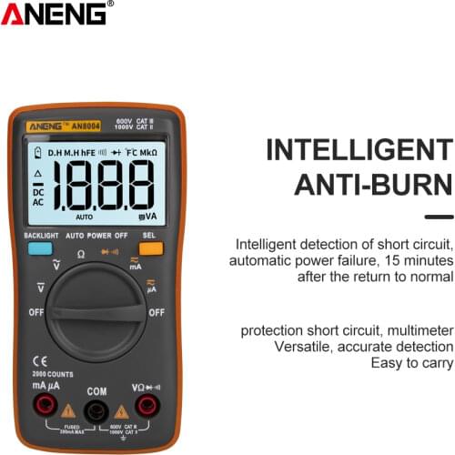 ANENG AN8004 LCD digital multimeter profesional capacitor tester meter richmeters inductance meter tester be true