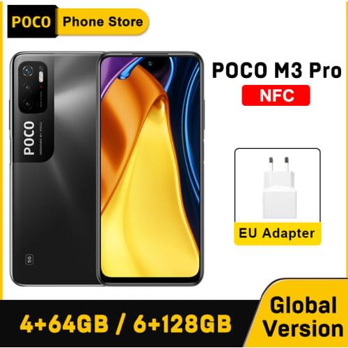 New Arrival Global Version POCO M3 Pro 5G 4GB 64GB/ 6GB 128GB NFC Dimensity 700 Octa Core 90Hz 6.5” 5000mAh 48MP TripleCamera