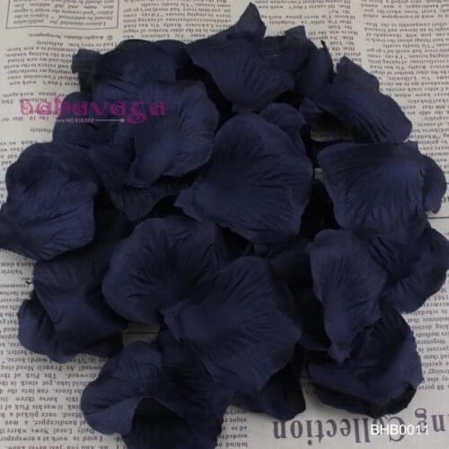 Black Color Wedding Decorations Fashion Atificial Flowers Wholesale Polyester Wedding Rose Petals