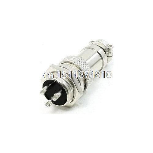 Panel Mount Universal Aviation Connector Plug 16mm Screw 3Pin