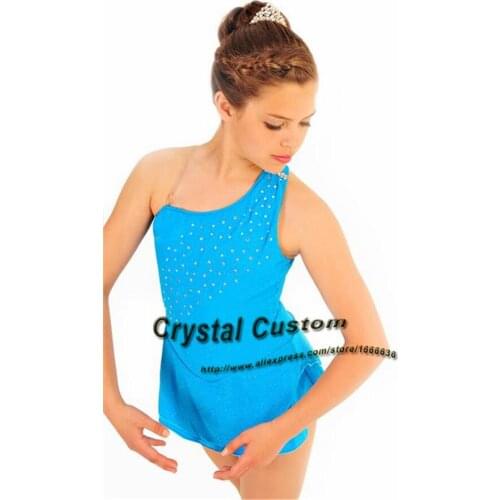 Hot Sales Purple Ice Figure Skating Dress Sleeveless New Brand Girls Skating Dress Competition Custom DR3220