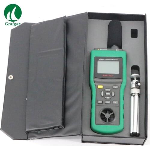 Mastech MS6300 Environmental Tester Lux Meter Temp and Humidity Meter Wind Speed Air Flow Sound Level Meter
