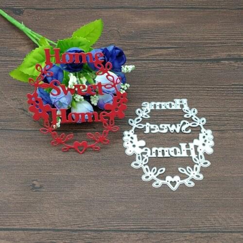 Sweet Home Letters Metal Cutting Dies Stencil Scrapbooking Photo Album Card Paper Embossing Craft DIY