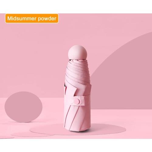 Mini Pocket Rain Umbrellas Small Fresh Vinyl Sun Block Umbrella Anti-uv Parasol Waterproof Portable Umbrellas Convenient