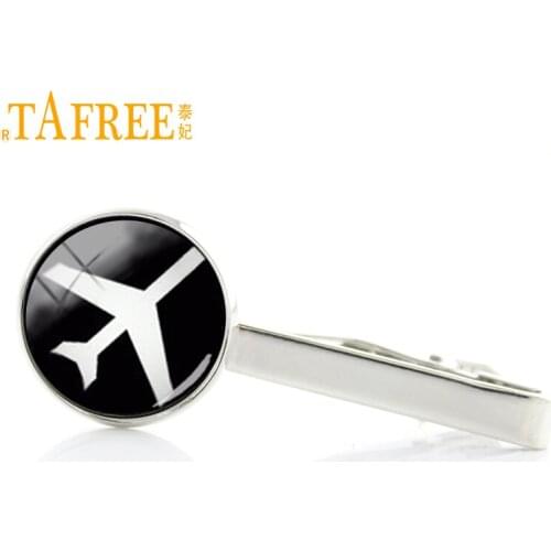 TAFREE Men Accessories aircraft Tie tacks Vintage aeroplane plane space craft Tie Clip earth map nebula Tie Pins jewelry T770